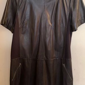 Black leather dress, NWOT.